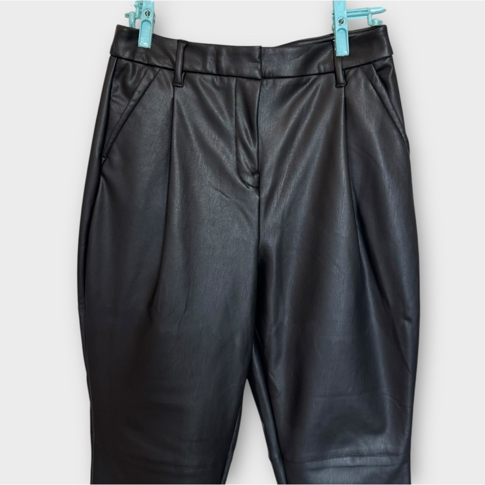 Reitmans Black Vegan Leather Pants Size 8P New